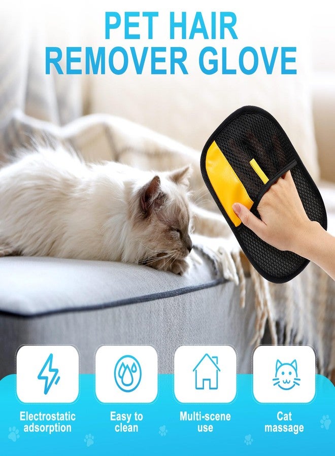 Ferrochef 14 Pcs Pet Hair Remover Tool Set Including 2 Removal Gloves and 12 Laundry Catchers Reusable Pet Hair Remover for Furniture Car Couch Clothe Bedding - Image 2